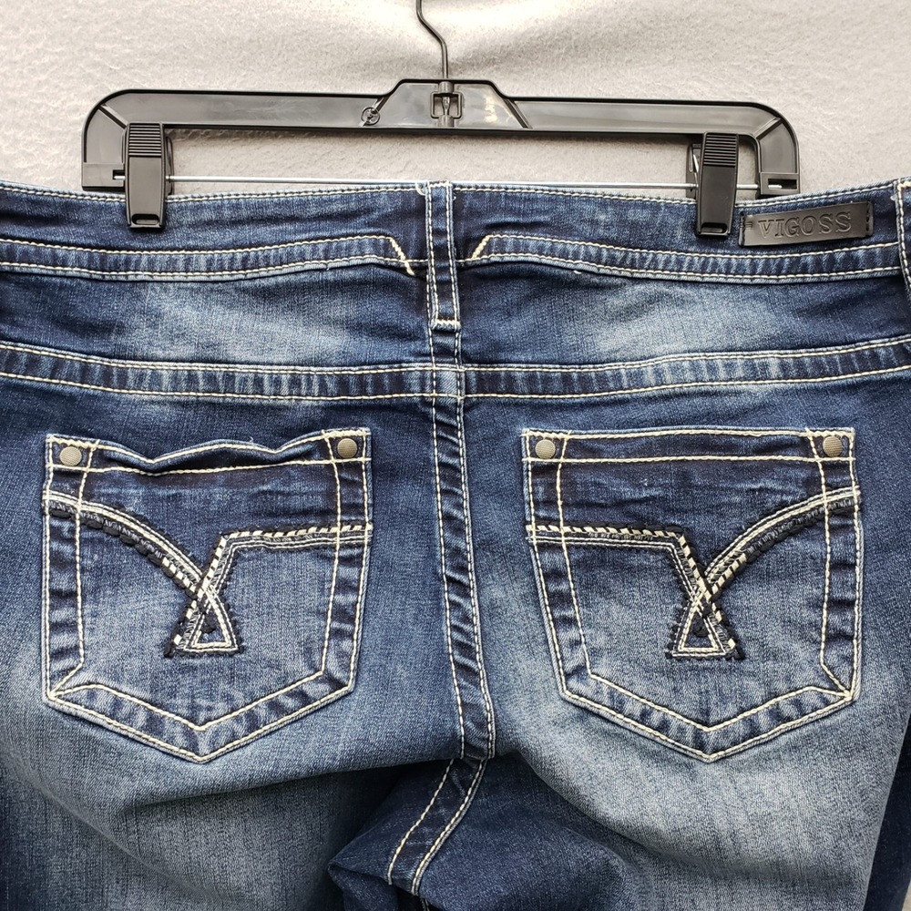 Vigoss Skinny Ankle Jeans Dark Wash Distressed Stretch Denim Basic Plus Size 18